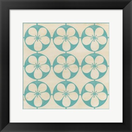 Framed Floral Trellis III Print