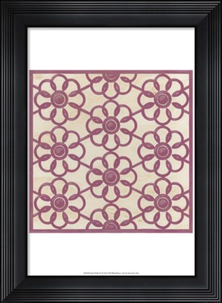 Framed Floral Trellis IV Print