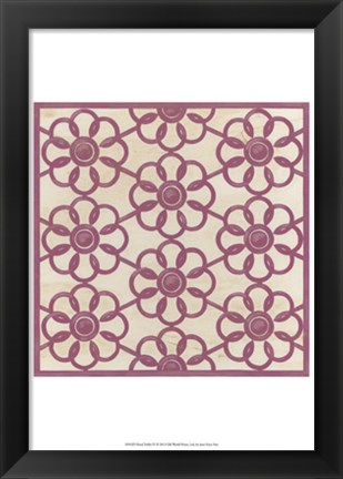 Framed Floral Trellis IV Print