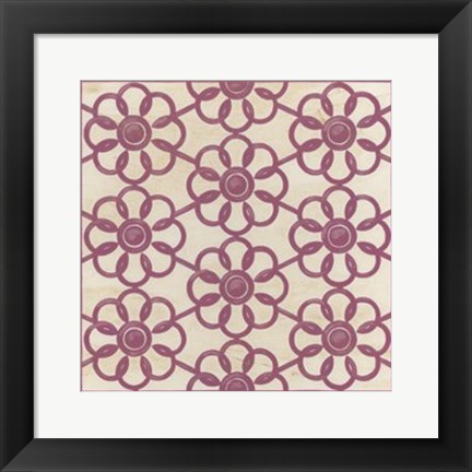 Framed Floral Trellis IV Print