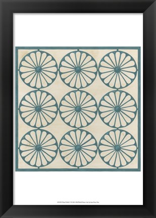 Framed Floral Trellis V Print