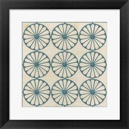 Framed Floral Trellis V Print