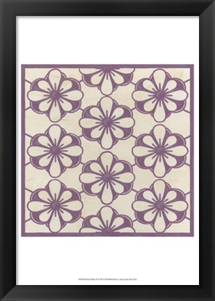 Framed Floral Trellis VI Print