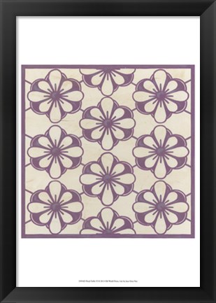 Framed Floral Trellis VI Print