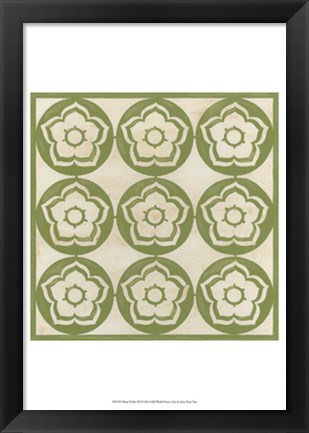 Framed Floral Trellis VII Print