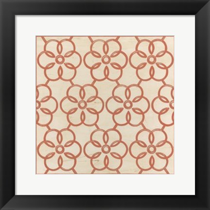 Framed Floral Trellis VIII Print