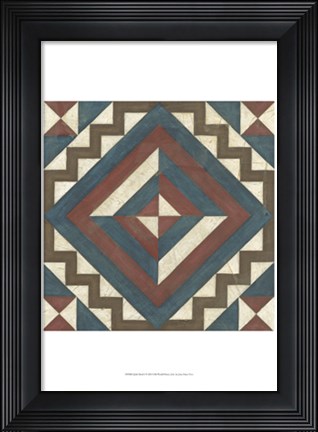 Framed Quilt Motif I Print