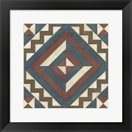 Framed Quilt Motif I Print