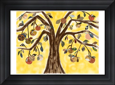 Framed Yellow Orange Tree Print