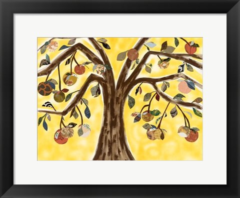 Framed Yellow Orange Tree Print