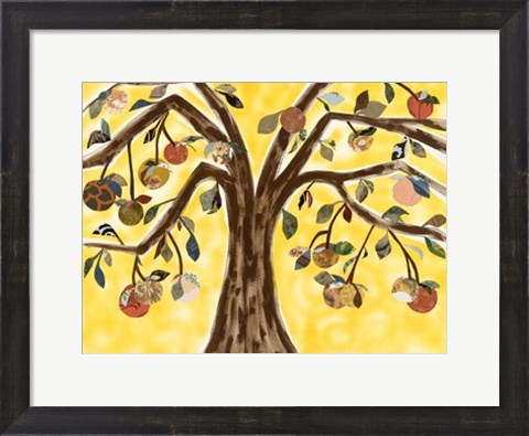 Framed Yellow Orange Tree Print
