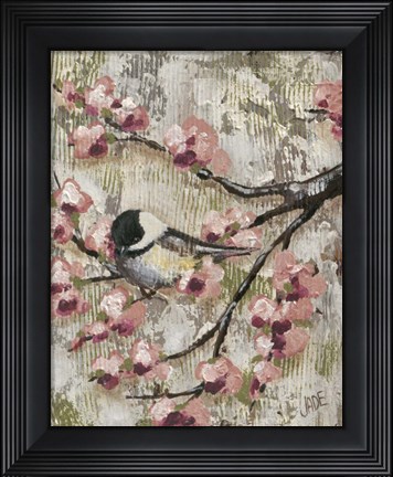 Framed Cherry Blossom Bird II Print