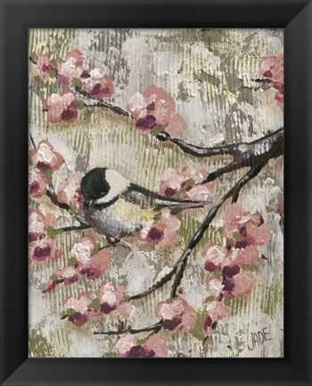 Framed Cherry Blossom Bird II Print