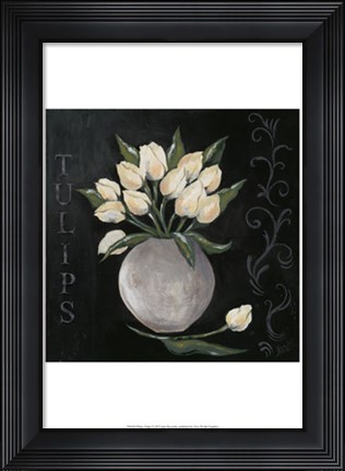 Framed White Tulips Print
