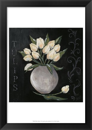 Framed White Tulips Print