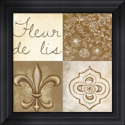 Framed Fleur de Lis Square Print