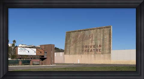 Framed Valley Drive-in Theater in Lompoc, California Print