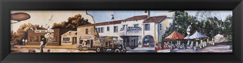 Framed Lompoc Mural Society&#39;s Community Canvas Print
