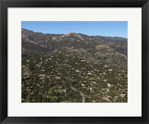 Framed Aerial view of Santa Barbara, California Print