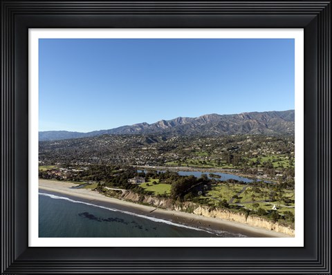 Framed Aerial view Santa Barbara, California Print