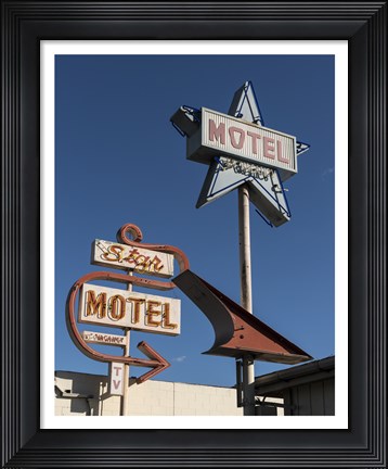 Framed Star Motel in Lompoc, California Print