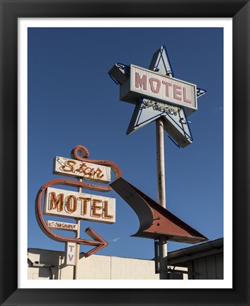 Framed Star Motel in Lompoc, California Print