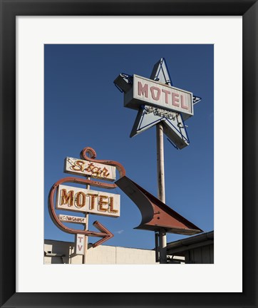 Framed Star Motel in Lompoc, California Print