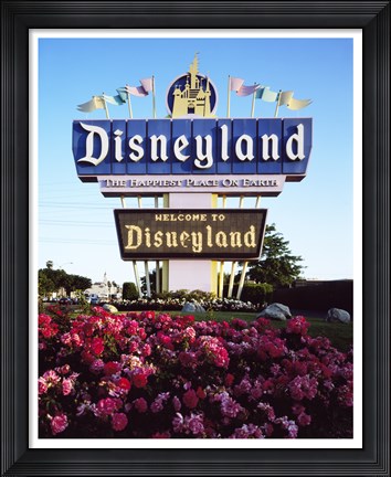 Framed Disneyland in Orange County, California, 1955 Print