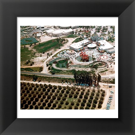 Framed Disneyland and Orange Groves, 1955 Print