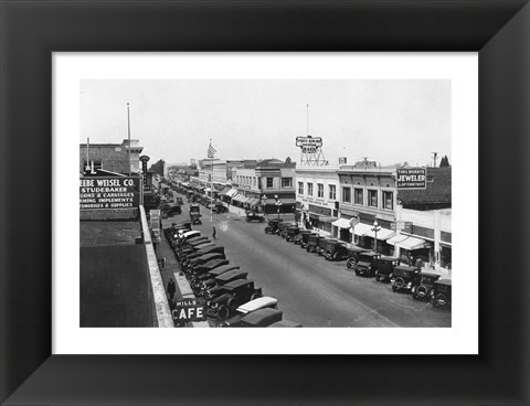 Framed Downtown Anaheim 1932 Print