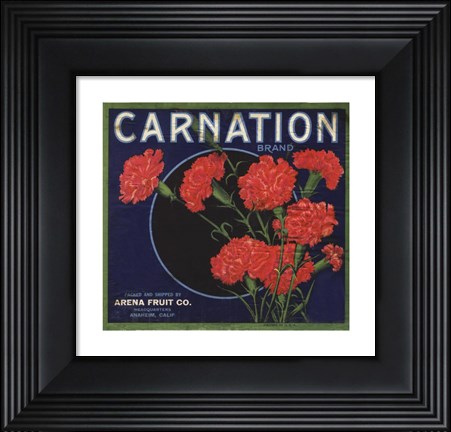 Framed Carnation Brand Oranges, Anaheim Print
