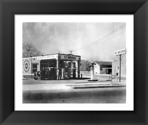 Framed Harlow&#39;s Service Station, Anaheim 1930 Print