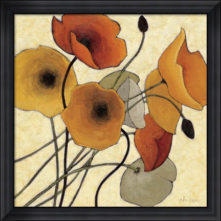 Framed Pumpkin Poppies II Print