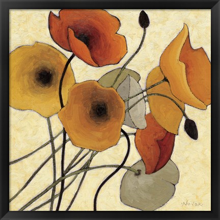 Framed Pumpkin Poppies II Print