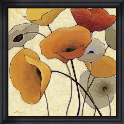Framed Pumpkin Poppies III Print