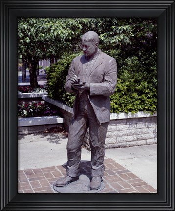 Framed Statue of William Sidney Porter in Greensboro, North Carolina Print