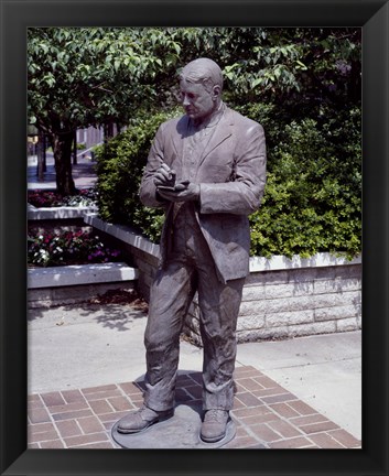 Framed Statue of William Sidney Porter in Greensboro, North Carolina Print