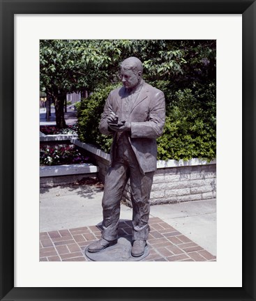 Framed Statue of William Sidney Porter in Greensboro, North Carolina Print