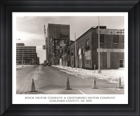 Framed Buick Motor Company &amp; Greensboro Motor Company Guilford County, NC 1979 photography Print