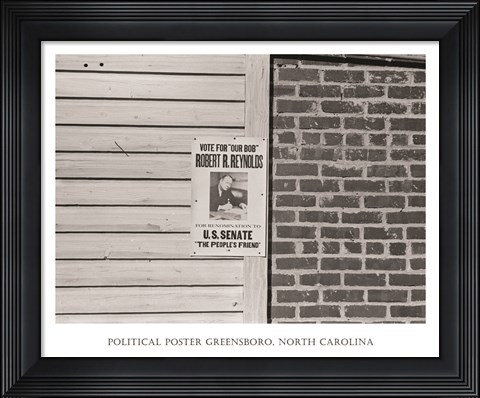 Framed Political Poster Greensboro, North Carolina Print