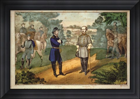 Framed Surrender of General Joe Johnston Print