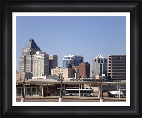 Framed Greensboro Skyline Print