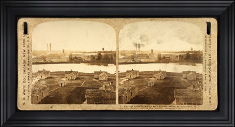 Framed Partial view of White Oak Cotton Mills. Greensboro, NC Print