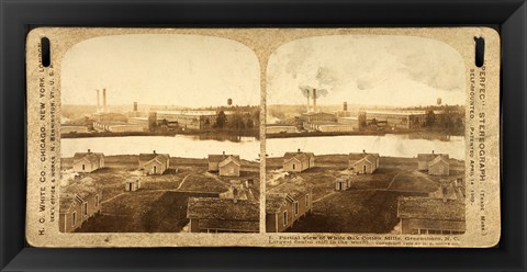 Framed Partial view of White Oak Cotton Mills. Greensboro, NC Print