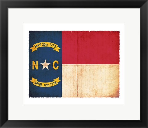 Framed North Carolina Flag Print