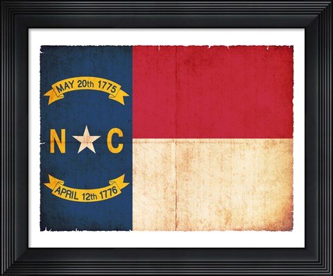 Framed North Carolina Flag Print