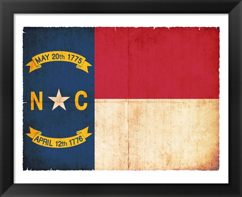 Framed North Carolina Flag Print