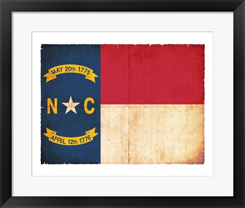 Framed North Carolina Flag Print