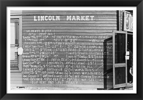 Framed Lincoln Market Winston Salem, North Carolina Print