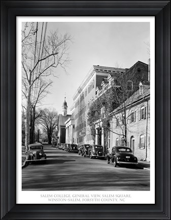 Framed Salem College, General View, Salem Square, Winston-Salem, Forsyth County, NC Print